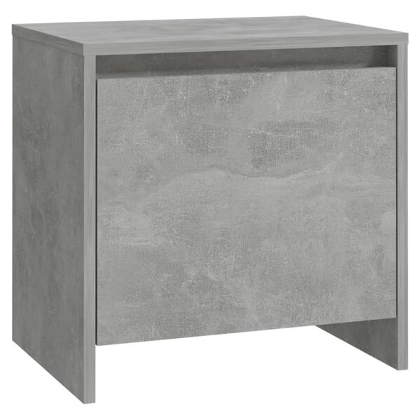 vidaXL Table de chevet gris b&eacute;ton 45x34x44,5 cm bois d'ing&eacute;nierie