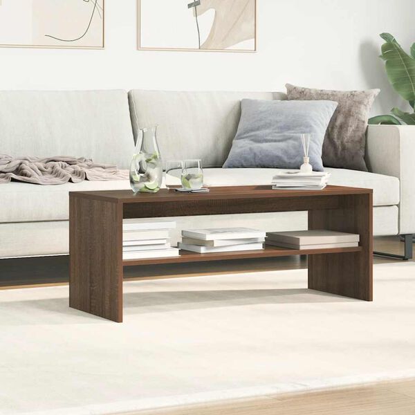 vidaXL Meuble TV Ch&ecirc;ne marron 100x40x40 cm Bois d'ing&eacute;nierie