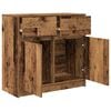 vidaXL Buffet avec tiroir vieux bois 80x34x76 cm bois d'ing&eacute;nierie