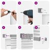 vidaXL Store de Fen&ecirc;tre avec des rideaux Gris fonc&eacute; Aluminium