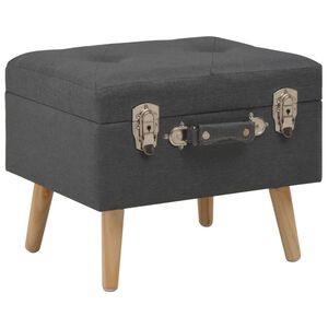 vidaXL Tabouret de rangement 40 cm Gris fonc&eacute; Tissu