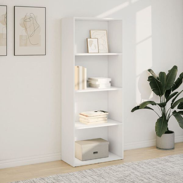 vidaXL Biblioth&egrave;que blanc 60x30x152 cm bois d'ing&eacute;nierie