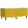 vidaXL Canap&eacute; Chesterfield avec traversins 2 places jaune velours