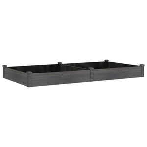 vidaXL Lit sur&eacute;lev&eacute; de jardin doublure 240x120x25 cm bois massif sapin