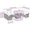 vidaXL Ensemble de canap&eacute; de jardin 11 pcs Noir Poly Rattan