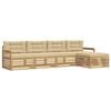vidaXL Ensemble de canap&eacute;s d'ext&eacute;rieur 5 pc Blanc et Beige Polyester