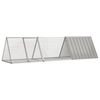 vidaXL Cage &agrave; lapin grise 302,5 x 80,5 x 71 cm en acier galvanis&eacute;