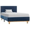 vidaXL Cadre de lit sans matelas bleu tissu 90x200 cm