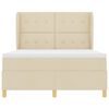 vidaXL Lit &agrave; ressorts avec matelas gris fonc&eacute; 90x190 cm Cr&egrave;me tissu