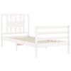 vidaXL Cadre de lit sans matelas blanc 90x200 cm bois massif