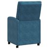 vidaXL Chaises de Salle &agrave; Manger avec Roues 2 pcs Bleu 58 x 67 x 97 cm