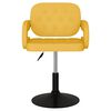 vidaXL Chaises pivotantes &agrave; manger lot de 2 jaune moutarde tissu