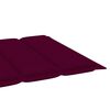 vidaXL Chaises longues lot de 2 et coussin rouge bordeaux Teck solide