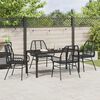 vidaXL Ensemble de salle &agrave; manger pour jardin 5 pcs Noir polyrotin