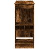 vidaXL Table de bar avec &eacute;tag&egrave;res ch&ecirc;ne fum&eacute; bois d'ing&eacute;nierie