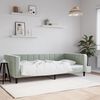 vidaXL Lit de repos sans matelas gris clair 100x200 cm velours
