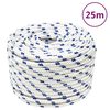 vidaXL Corde de bateau Blanc 14 mm 25 m Polypropyl&egrave;ne