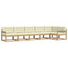 vidaXL Ensemble de canap&eacute;s d'ext&eacute;rieur 4 pc Blanc et cr&egrave;me Polyester