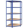 vidaXL &Eacute;tag&egrave;res &agrave; 5 niveaux 5 pcs Bleu Acier et bois d'ing&eacute;nierie