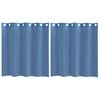 vidaXL Rideaux en voile avec &oelig;illets 2 pcs bleu royal