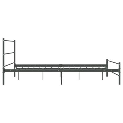 vidaXL Cadre de lit sans matelas gris métal 140x200 cm