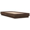 vidaXL Cadre de lit sans matelas ch&ecirc;ne marron 75x190cm bois ing&eacute;nierie