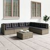 vidaXL Salon de jardin 6 pcs avec coussins Gris R&eacute;sine tress&eacute;e