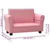 vidaXL Canap&eacute; pour enfants avec tabouret Rose Similicuir