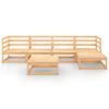 vidaXL Salon de jardin 6 pcs Bois de pin massif