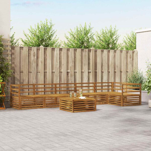 vidaXL Ensemble de canap&eacute;s d'ext&eacute;rieur 7 pcs Naturel
