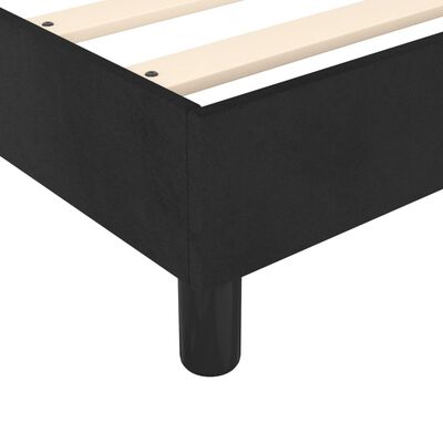 vidaXL Sommier à lattes de lit avec matelas Noir 180x200 cm Velours