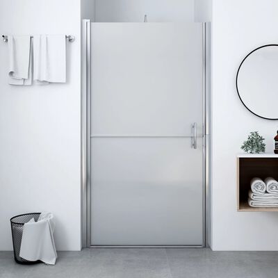 vidaXL Porte de douche verre trempé dépoli 91x195 cm