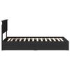 vidaXL Lit de Rangement avec tiroir Noir 90 x 190 cm Bois d'ing&eacute;nierie
