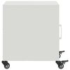 vidaXL Tables de chevet 2 pcs blanc 36x39x43,5 cm acier