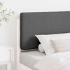 vidaXL T&ecirc;te de lit capitonn&eacute;e Blanc et gris clair 100 cm Pin massif