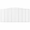 vidaXL Paniers &agrave; gabions arqu&eacute;s 3 pcs 400x30x180/200 cm Fer galvanis&eacute;