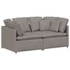 vidaXL Canap&eacute; modulaire avec coussins en tissu gris fonc&eacute;