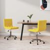 vidaXL Chaises &agrave; manger pivotantes lot de 2 jaune moutarde velours