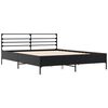 vidaXL Cadre de lit sans matelas noir 160x200 cm