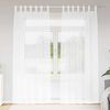 vidaXL Rideau en Voile 2 pcs Blanc 260 x 140 cm Polyester