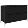 vidaXL Ensemble de mobilier de salle de bain 3 pcs Ch&ecirc;ne noir