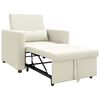 vidaXL Canap&eacute;-lit escamotable simple Cr&egrave;me 90 x 165 x 87 cm Velours