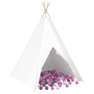vidaXL Tente tipi Blanc 120 x 120 x 150 cm Tissu et plastique
