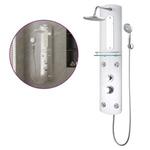 vidaXL Panneau de douche 25x43x110 cm Argent&eacute;