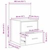 vidaXL Cabinet de chevet mural 2 pcs Bois Ancien 48,5 x 32,5 x 80 cm