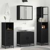 vidaXL Ensemble de mobilier de salle de bain 4 pcs Ch&ecirc;ne noir