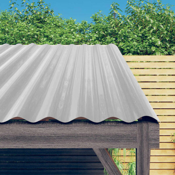 vidaXL Panneaux de toit 36 pcs Acier galvanis&eacute; Argent&eacute; 60x36 cm