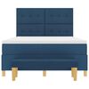 vidaXL Lit &agrave; ressorts avec matelas Bleu 160 x 200 cm tissu