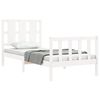 vidaXL Cadre de lit sans matelas blanc 90x200 cm bois de pin massif