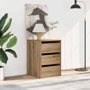 vidaXL Commode d'angle ch&ecirc;ne artisanal 40x41x58 cm bois d'ing&eacute;nierie